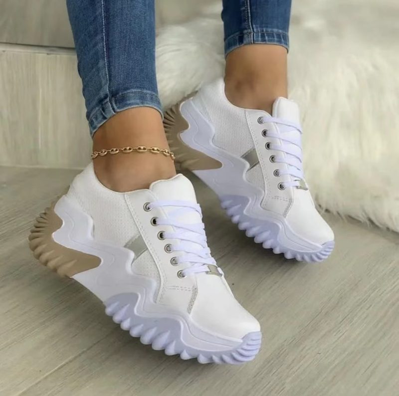 Women Shoes Lace-up Sports Sneakers - Afbeelding 3