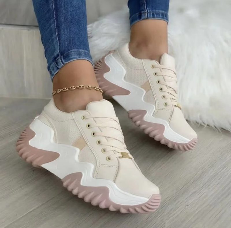 Women Shoes Lace-up Sports Sneakers - Afbeelding 2