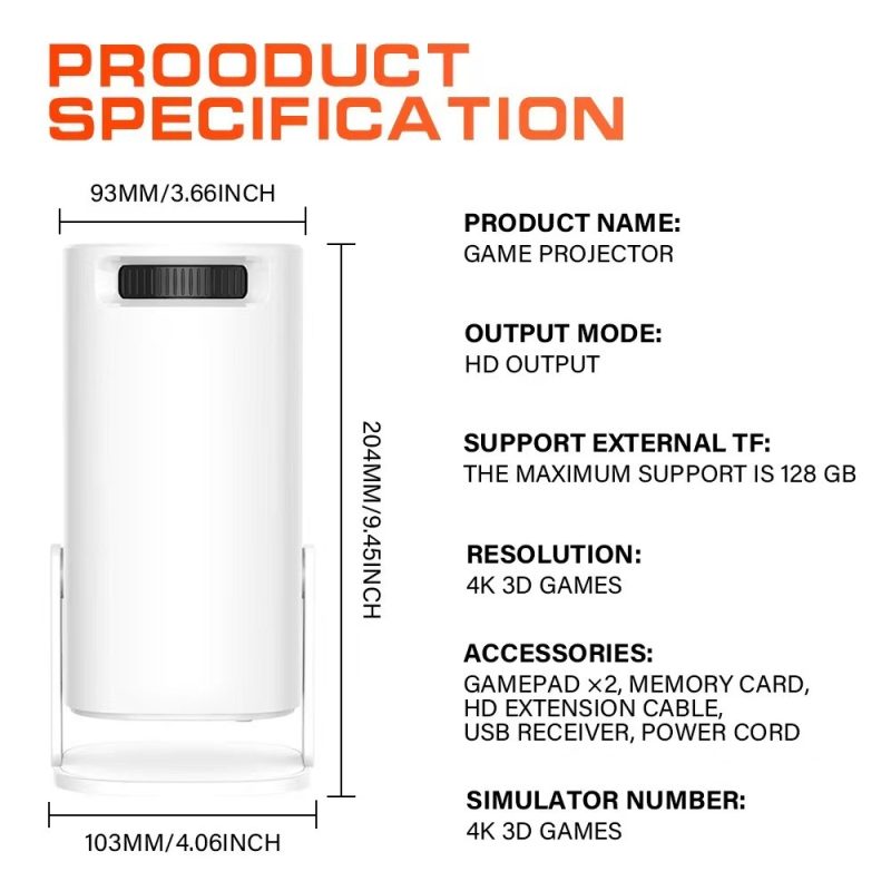 P30 Game Console Projector P30MAX HD Wireless Projection Screen Man-Machine Boxing King - Afbeelding 4